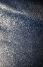 REED LEATHER HIDES - COW SKINS NAVY COLOR 12 X 24 Inches 2 Square Foot