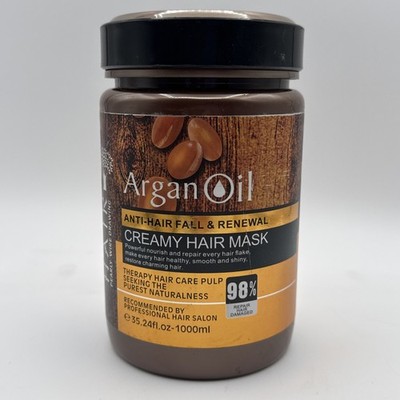 Argan Oil Anti-Hair Fall & Renewal Creamy Hair Mask (1000ml) -Professional Hair