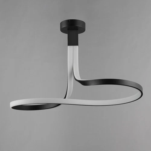 ET2 E30660 Serpentine 13"W LED Semi-Flush Ceiling Fixture - Black - Picture 2 of 4