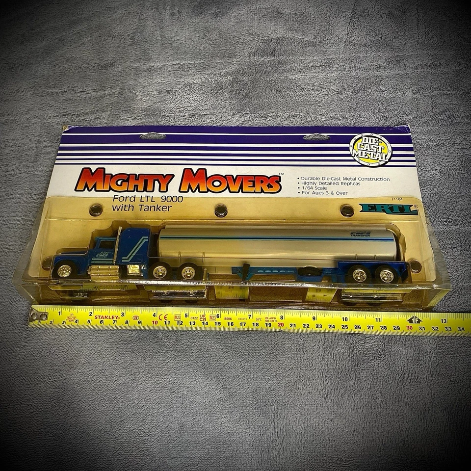 ERTL - 1987 - Mighty Movers - Trucks - Set of 3 - Die-Cast - 1/64 - Vintage - Image 2 of 4