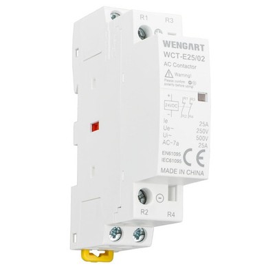 Leiser DC Schütz WCT-E25-25A 2NC - 24V DC Spule - Breite 18mm (1