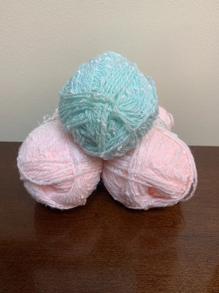 Discontinued Lot of 3 Patons Candytots Pink Green Yarn - Image 3 of 3