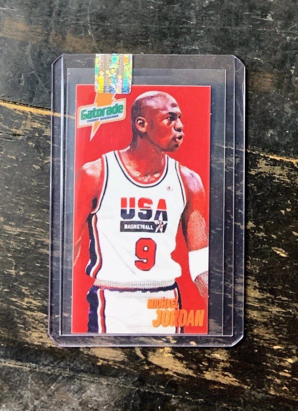 1992 Michael Jordan Team USA Basketball Red Gatorade Sticker #9 Sealed