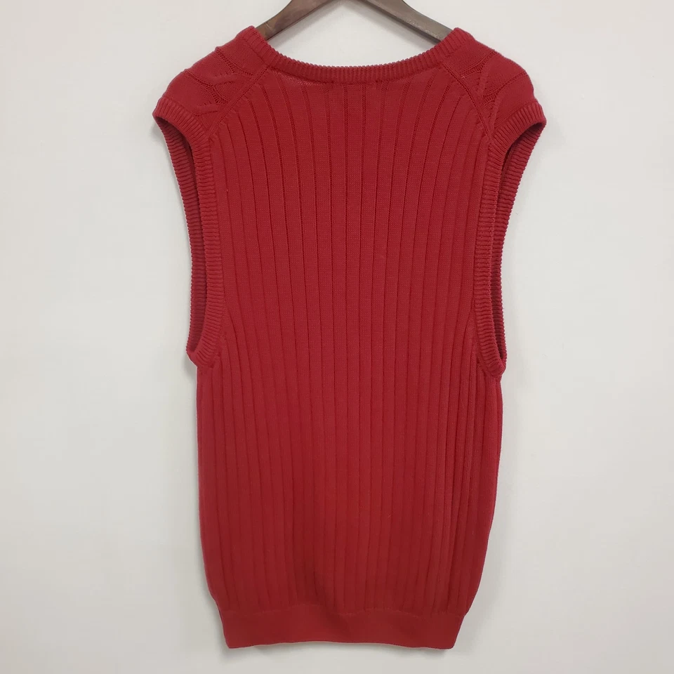 Colete suéter masculino Lyle & Scott algodão penteado Irlanda malha cabo tamanho G herança - Imagem 3 de 4