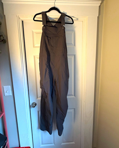 Women’s Duluth Trading Co Ripstop Gray Bib Overalls Nylon/Spandex XLx31 Workwear