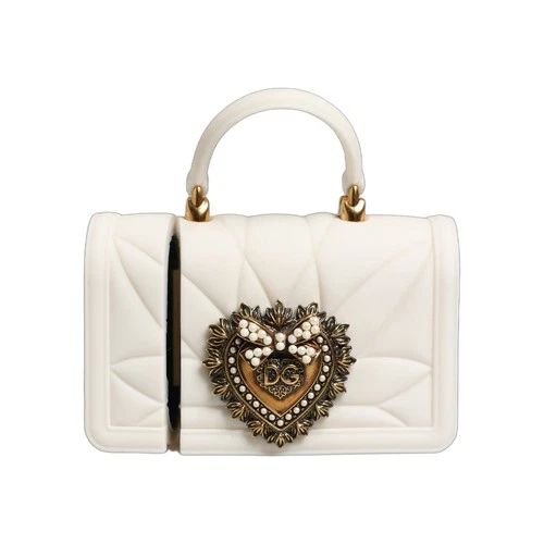 DOLCE & GABBANA Airpod Case White Silicone Devotion Heart Cover Hand Bag 500usd