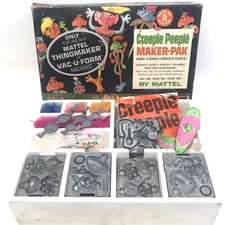 Vintage 1965 Mattel Creeple Peeple Maker-Pak, Pencil Making Pack + 5 Molds #4472