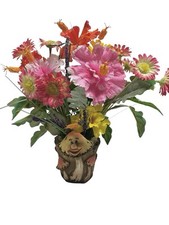 Anthropomorphic Mushroom Planter Flower Pot Flowers Whimsical Alice Wonderland