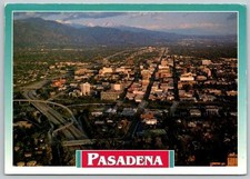 Pasadena California Aerial View - San Gabriel Valley Postcard