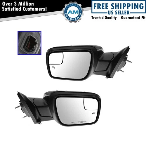 Side View Mirror Set Left & Right Power Signal Fits 2011-2015 Ford Explorer