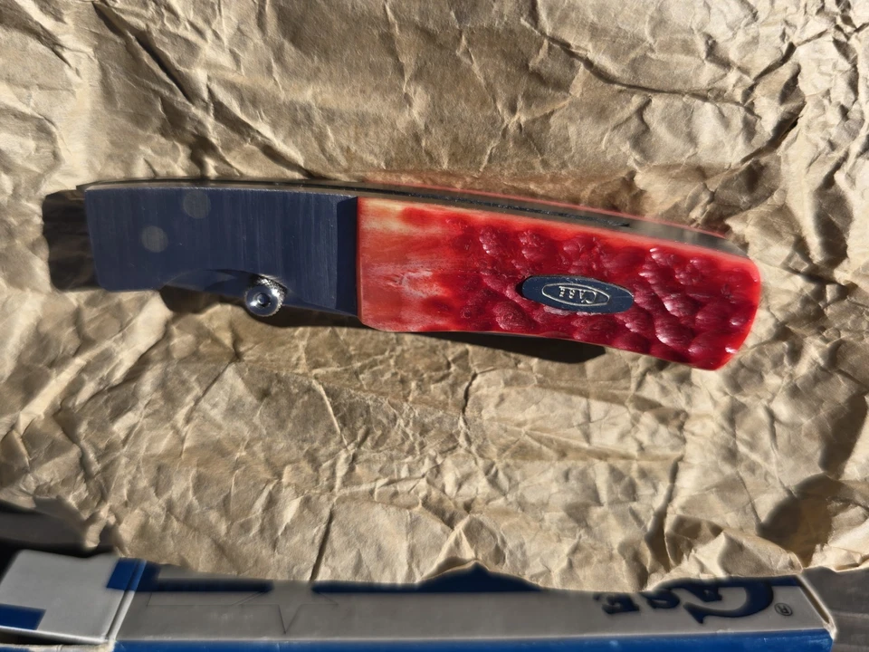 1889- 1989 CASE XX TESTED CENTENNIAL RED BONE Linerlock, R6110 LSS w/Orig. Box - Image 2 of 4