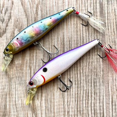 Lucky Craft Pointer 100SP Lot of 2 Jerkbait Suspending Rainbow, Violet Bass Lure