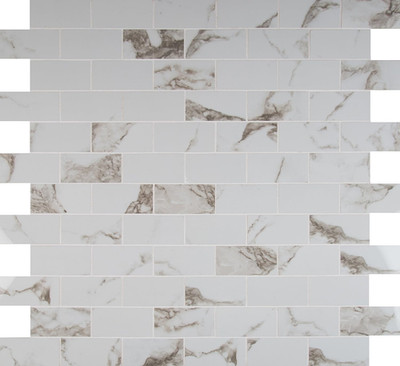 Stunning Pietra Statuario Polished Porcelain Subway Tile for Home Decor