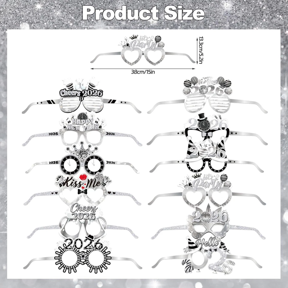 Decorazioni Capodanno 2026, Cappellini Happy New Year, Cerchietto per Capelli, O - Immagine 3 di 4