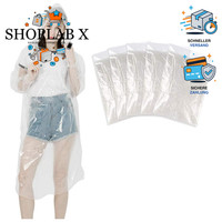 Regenponcho Einweg Transparent 5Er Pack Regencape FüR Erwachsene Kinder
