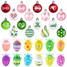 60PCS Ornaments for Valentine's Day St. Patrick's Easter Tree Colorful