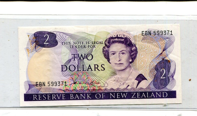NEW ZEALAND BANKNOTE 2 DOLLARS N/D UNC NR 4.25