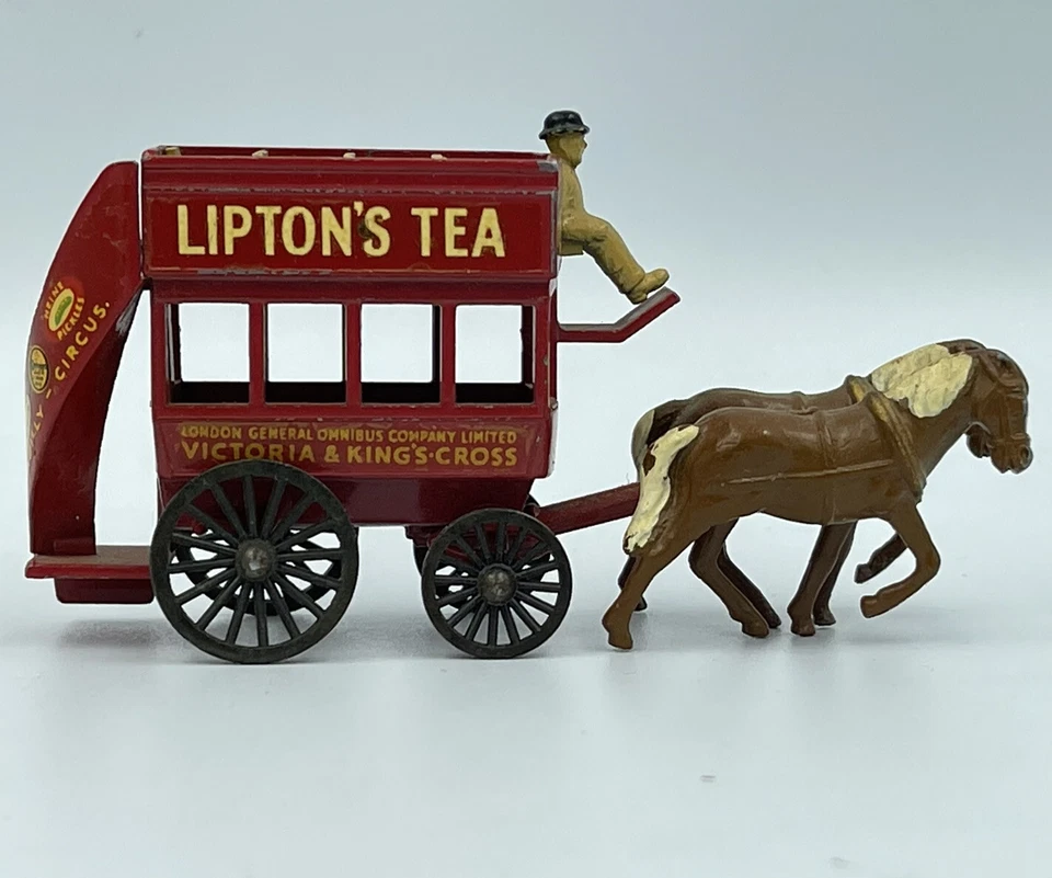 Matchbox Lesney Models of Yesteryear No. 12 Horse Bus Lipton's Tea No Box - Image 4 of 4