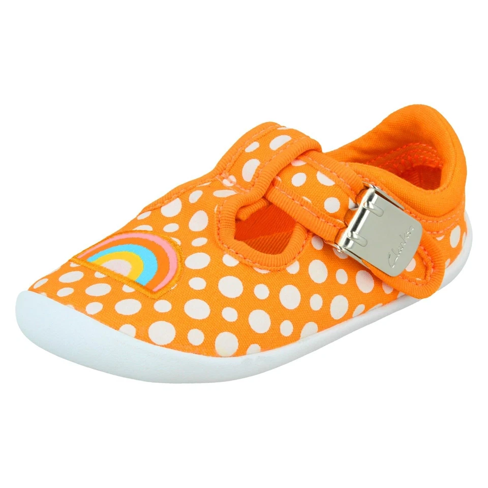 Clarks Roamer Sol Lona Primeros Zapatos Infantes Niños Pequeños PreWalkers Niñas Niños Foto 3 de 4