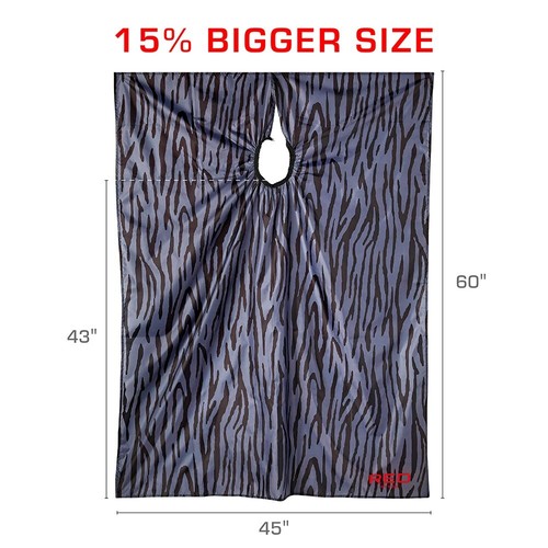 RED BY KISS SHAMPOO CAPE PREMIUM VINYL WITH NYLON NECKLINE - #SA05 BLACK ZEBRA - Picture 6 of 6