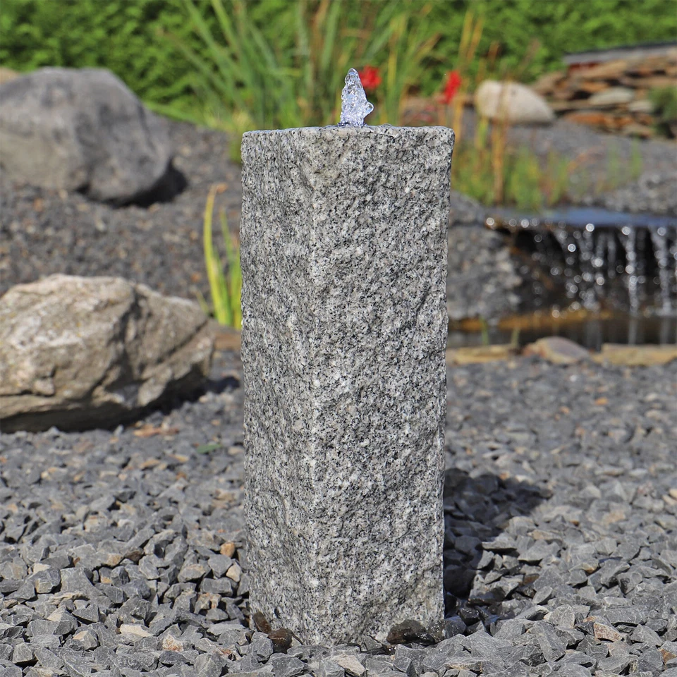 CLGarden Quellsteinbrunnen Granit Säule GS50 Gartenbrunnen Set Brunnen außen - Bild 3 von 4