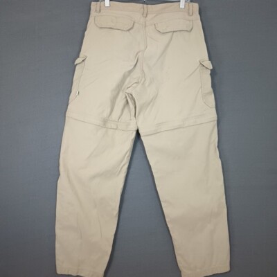 パンツ rei REI Pants Mens 34x31 Convertible Cargo Khaki Hiking Zipper Ankle