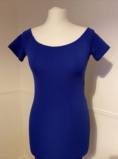 Size 10 Miss Selfridge mini bodycon dress blue