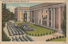 Staunton Military Academy Staunton Virginia Linen Vintage Post Card