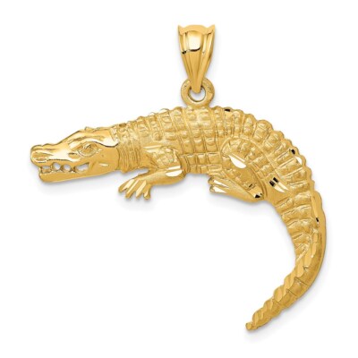 14K Gelbgold Alligator Anhänger