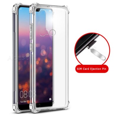 Wear-Resisting Transparent Slim Soft Case+Pin for Huawei P20 Lite 2019 Cellphone