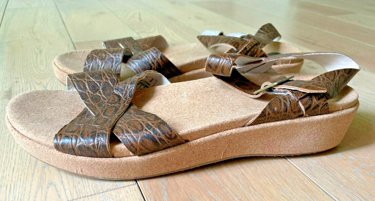 Revitalign Womens US 12 EU 42.5 Croco Leather Cork Orthotic