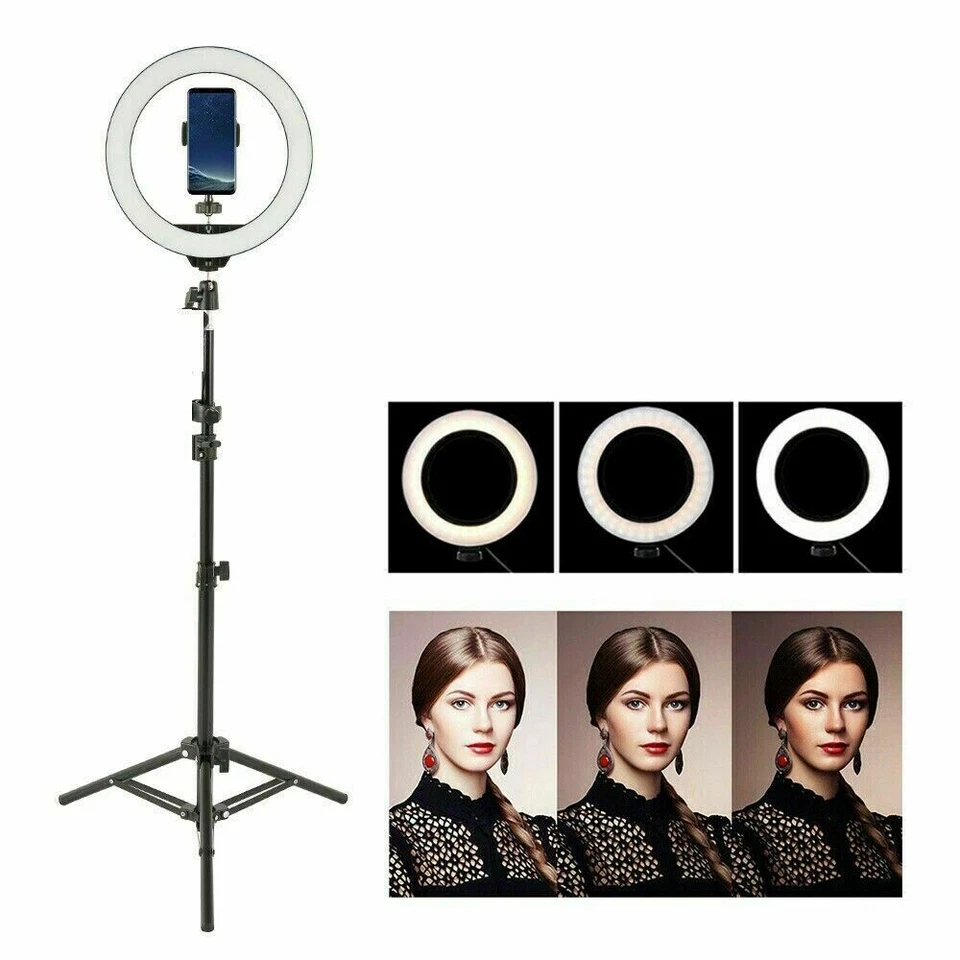 ANELLO LUMINOSO LED CON TREPPIEDI PER SELFIE LUCE TIK TOK RING LIGHT10" TELEFONO