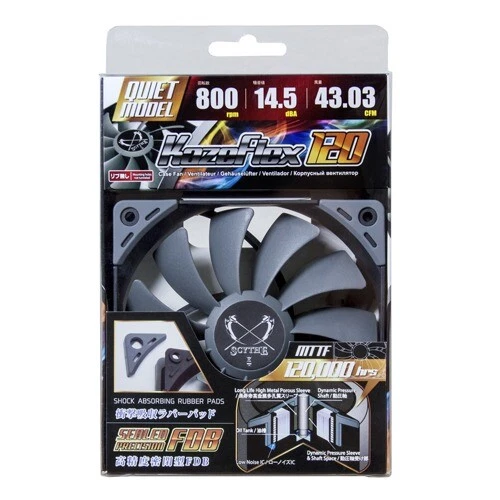 Scythe Kaze Flex 120 120mm Case Fan SU1225FD12L-RD 800 RPM