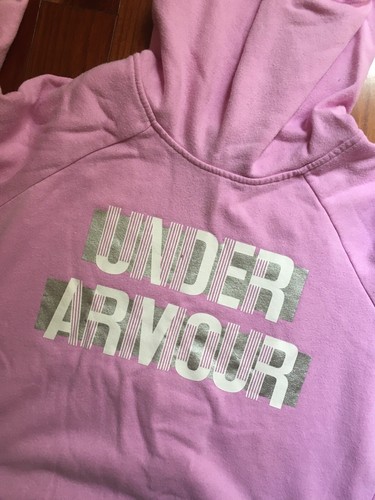 Under Armour girl Sweater 80% cotton Pink S/M pullover - Picture 2 of 8