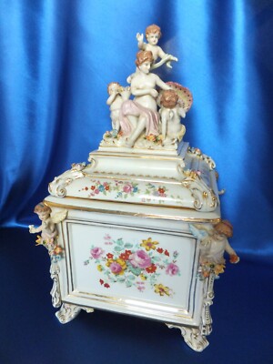 Württemberg Bauer & Pfeiffe Schondorf Figur Porzellan Keksdose