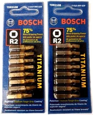 Bosch R2 Titanium Square Drive Screwdriving Bits TDR2108 2-8 Packs