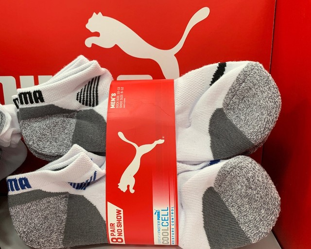 puma mens no show sport socks