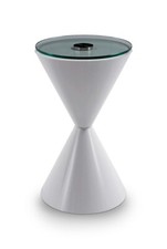 CLEARANCE SPECIAL - Hourglass White Side Table - Iona by Gillmore British Design