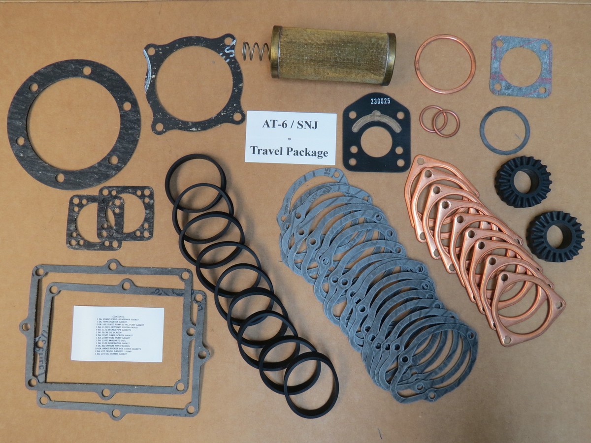 AT-6 SNJ / Pratt & Whitney R-1340 Radial Engine Parts Lot | Travel Package Spares