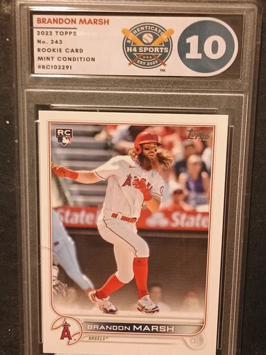 2022 Topps Series 1 - #243 Brandon Marsh (RC) - Grade 10