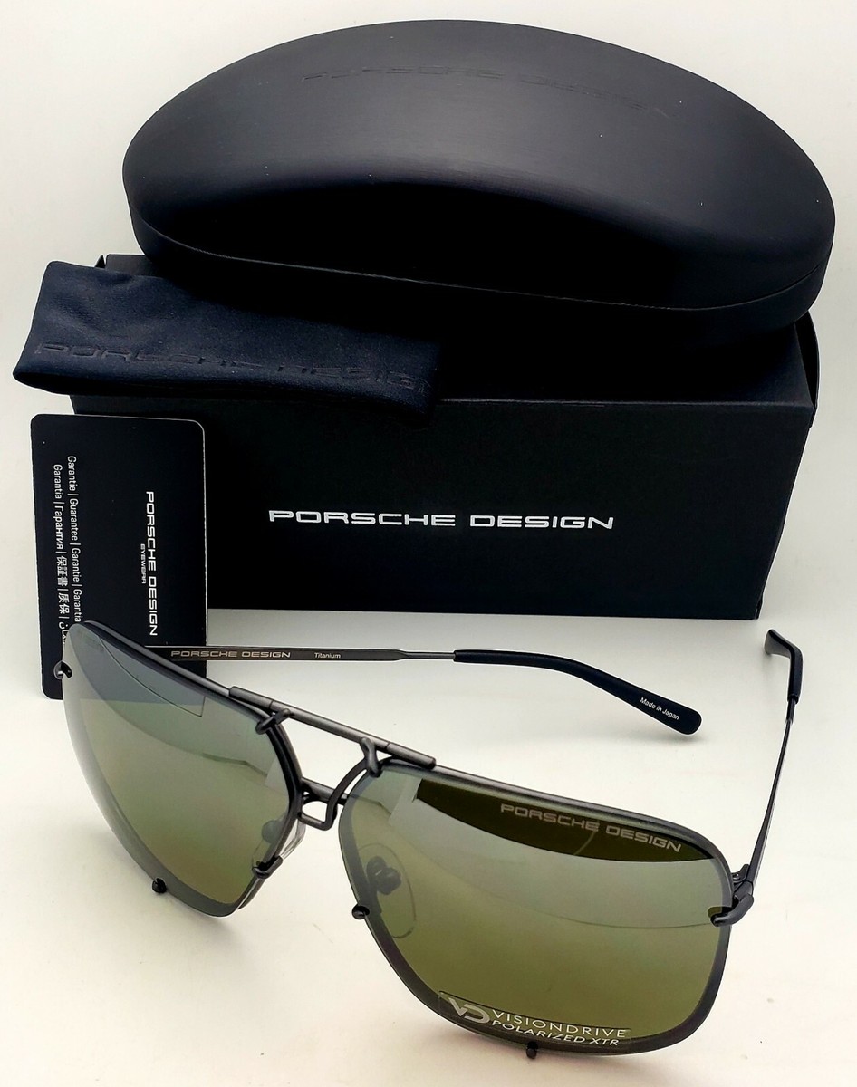 ポセイドン PORSCHE DESIGN Titanium Aviator Sunglasses P'8928 A Gunmetal 67-10