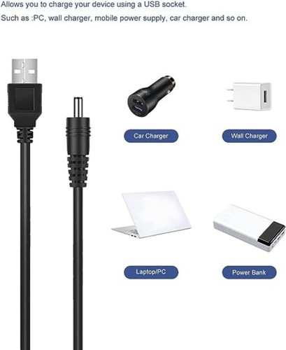 3V USB power Cord for Sony MZ-R55, MZ-B10, MZ-B100, MZ-N1, MZ-R909 - Picture 4 of 5