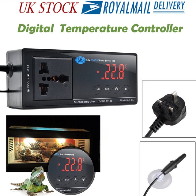 Digital Reptile Aquarium Thermostat Heat Mat Temp Control