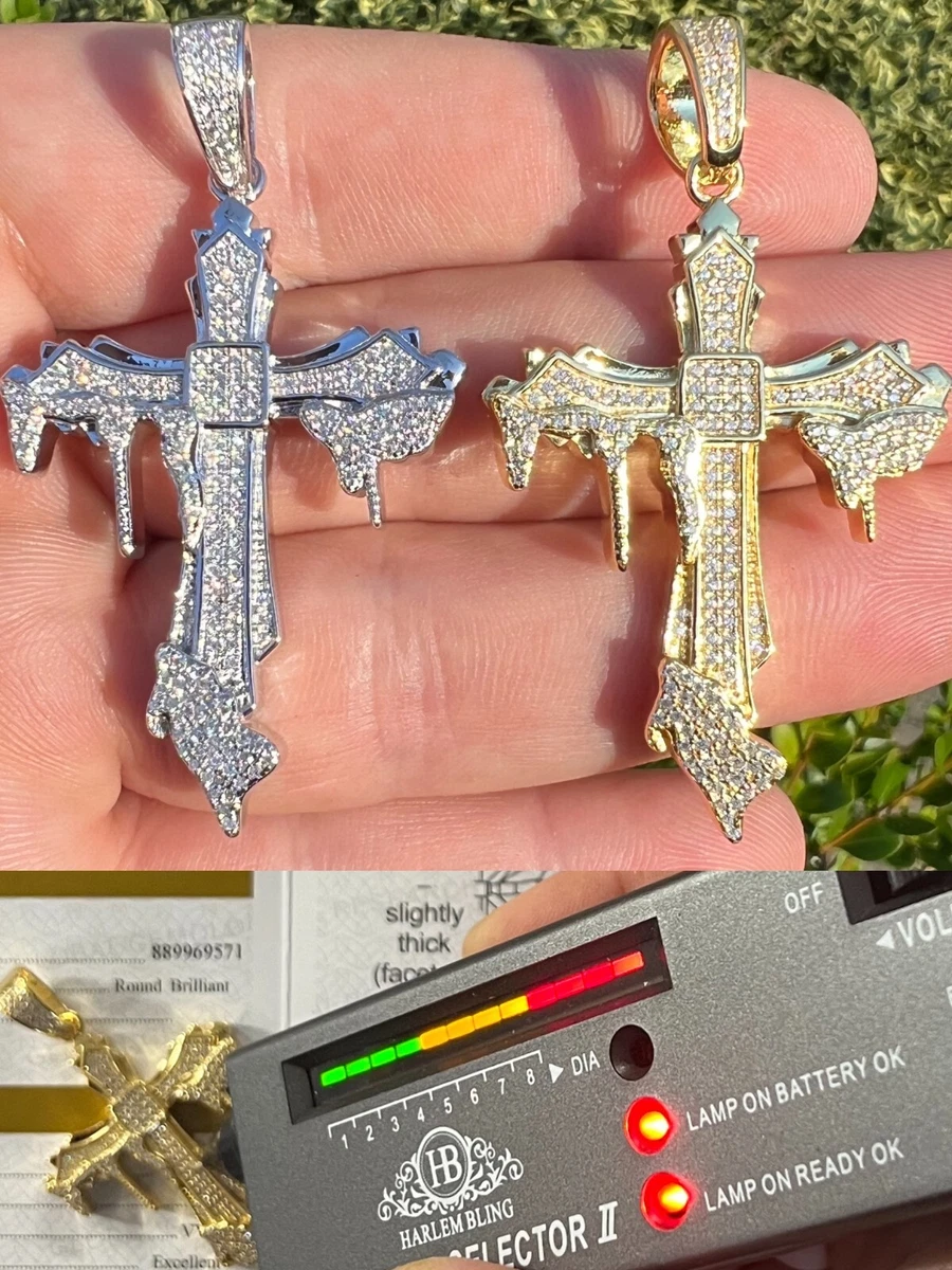 Dripping cross best sale necklace