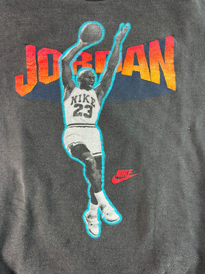 Rare VTG 90's Michael Jordan Sweatshirt XL Black Nike Made In USA