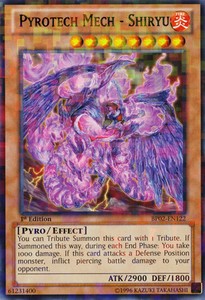 Pyrotech Mech - Shiryu - BP02-EN122 - Mosaic Rare - Unlimited x3 - Near Mint