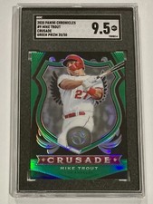 2020 Panini Chronicles #9 Mike Trout Crusade SGC 9.5 Mint+ Green Prizm /50