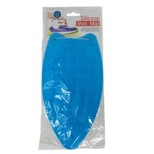 NEW SILICONE IRON REST MAT PAD 10" x 5 " 25 x 14cm HEAT RESISTANT 500 F BLUE