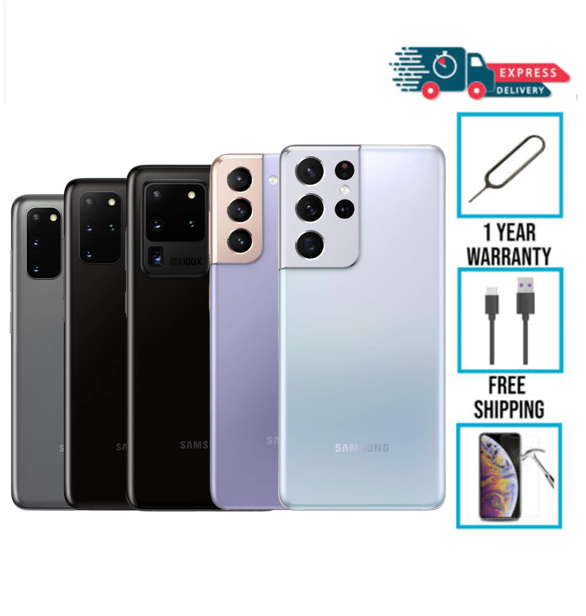 Samsung Galaxy S20 S20 FE S20 S22 ULTRA S21+ S21 ULTRA S10e Note 20 Ultra  128GB