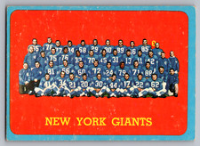 1963 TOPPS #60 NEW YORK GIANTS TEAM CARD W/Y. A. TITTLE & FRANK GIFFORD